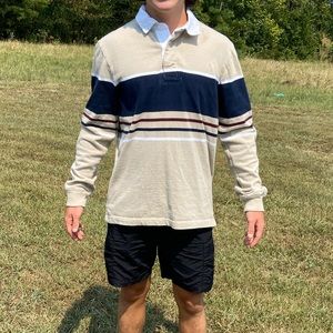 Striped Button Up Long-sleeve